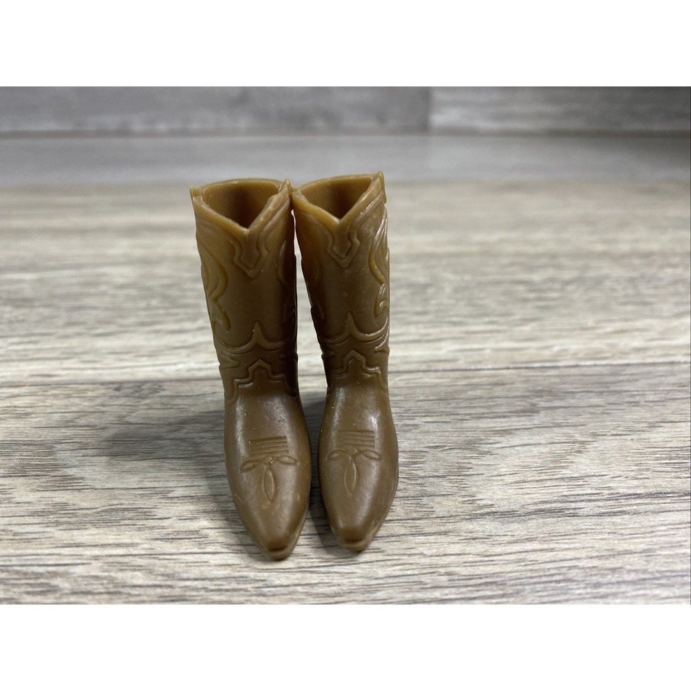 Vintage Mattel Big Jim Action Figure 1971 Camel Brown Western Cowboy Boots Shoes
